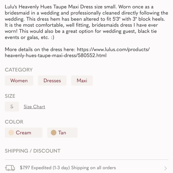 Lulu's Heavenly Hues Taupe Maxi Dress - Picture 6 of 6